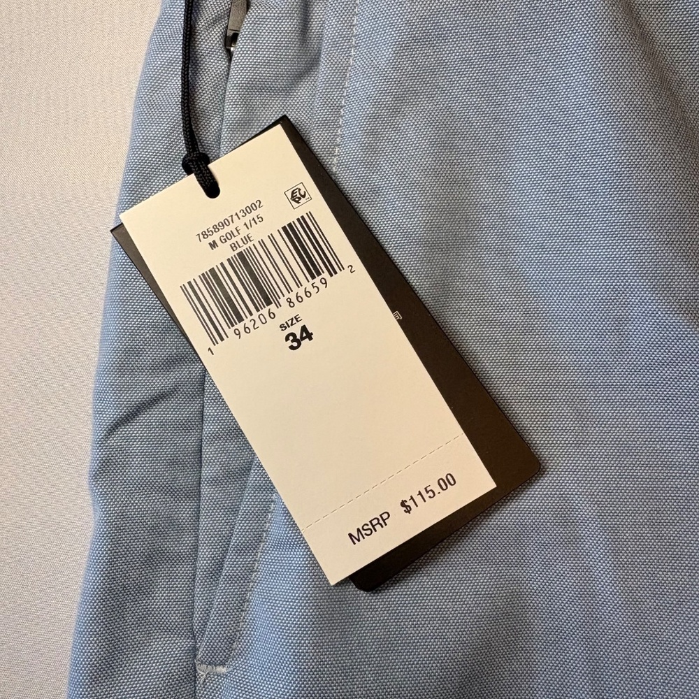 RLX Ralph Lauren Tailored Fit Light Blue Flat Front Golf Shorts NWT- Size 34 - Picture 5 of 6